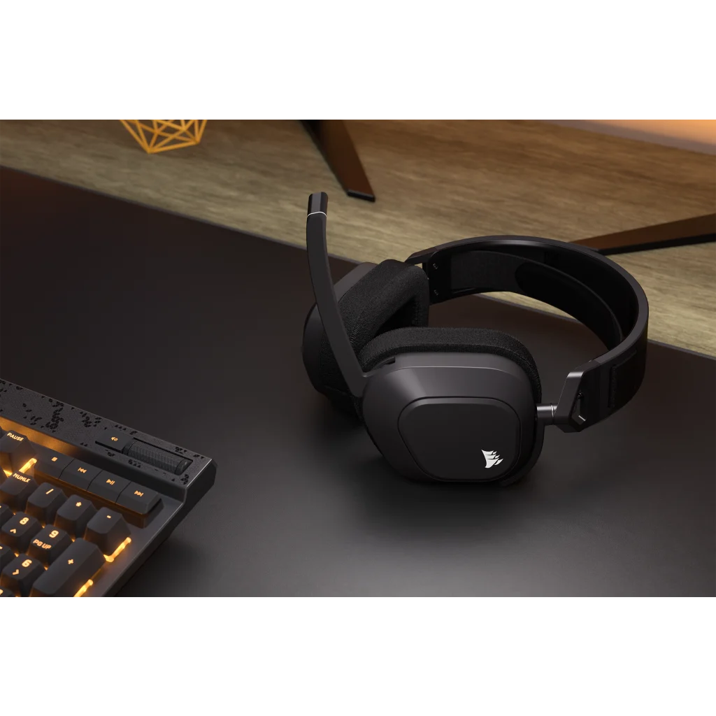 Corsair HS80 MAX WIRELESS Gaming Headset, Steel Gray